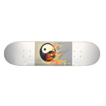 Yin Yang avfyrar Skateboard Deck