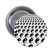 Yin Yang design Knapp Med Nål