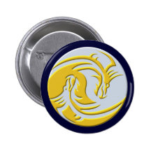 Yin Yang Drachen dragons Anstecknadel
