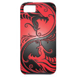 Yin Yang drakar, rött och svart iPhone 5 Case-Mate Fodraler