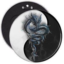 Yin Yang flytta sig mycket långsamt kinesisk drake Knappar