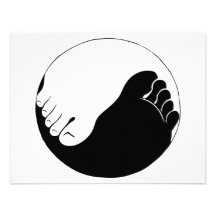 Yin Yang fot Inbjudan