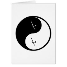 Yin Yang glidning Hälsningskort
