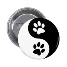 Yin Yang hundtassar Pins