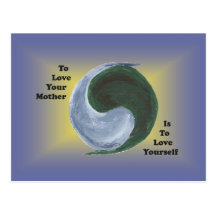 Yin Yang jord Vykort