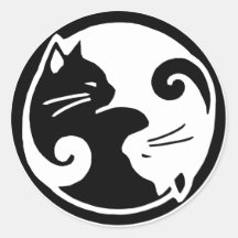 Yin Yang kattklistermärkear