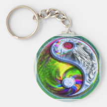 Yin Yang keychain Nyckelring