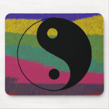 Yin Yang klädde med filt Mousepad Mus Mattor