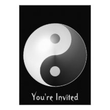 Yin Yang Kort För Inbjudningar