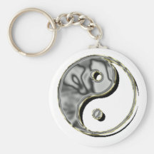 Yin Yang krom Nyckelring