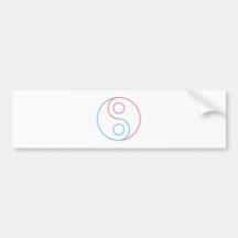Yin Yang Neon Auto Sticker