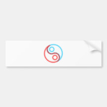 Yin Yang Neon Autoaufkleber