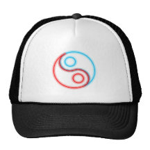 Yin Yang Neon Baseball Mützen