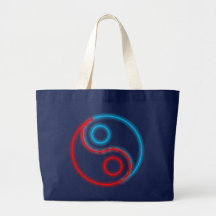 Yin Yang Neon Tragetaschen