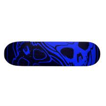 Yin Yang skalleblått och svartSkateboard