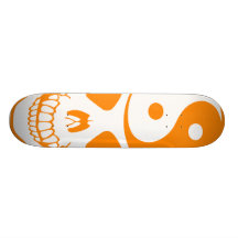 Yin Yang skallevit/orange Skullboard Skate Board Decks