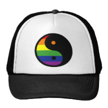 Yin-Yang-Symbol-Regnbåge Mesh Kepsar