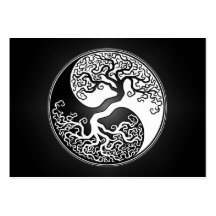 Yin Yang träd Visitkort