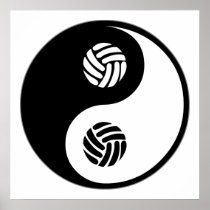 Yin Yang volleyboll Affisch