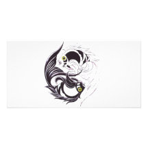 YingYang Koi Hälsningskort Med Foto