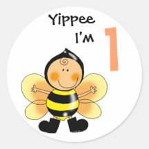Yippee mig förmiddag 1 rund klistermärke
