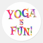 Yoga är rolig runda klistermärken