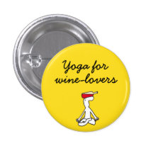 Yoga för Winelovers gultemblem Pins