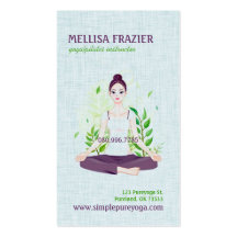 Yoga Pilates Meditation Business/Instructor Business Card Templates