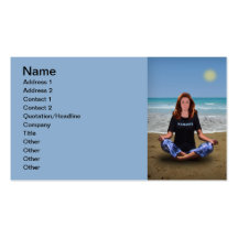 Yoga/strandmeditation Visitkort Mallar