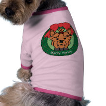 Yorkie jul hund t-shirt