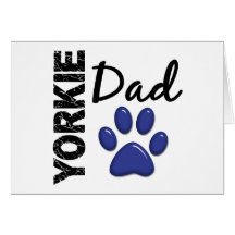 Yorkie pappa 2 hälsningskort
