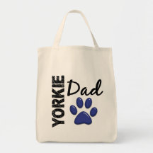 Yorkie pappa 2 tote bag