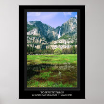 Yosemite Falls reflexion Affisch