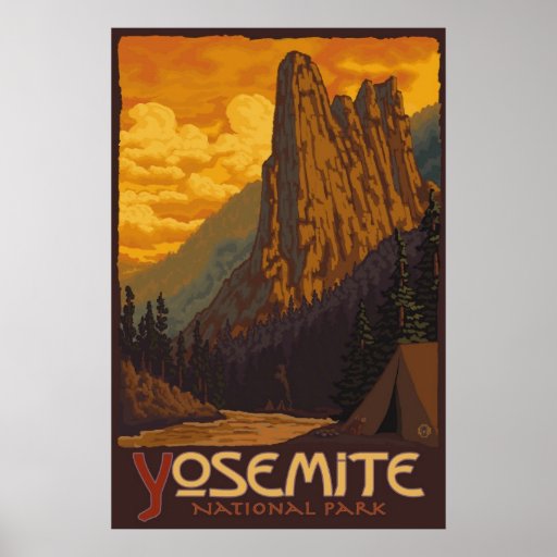 Yosemite nationalpark, CA - vaktpoststenaffisch