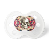 You are not here Day of the Dead floral art pacifiers