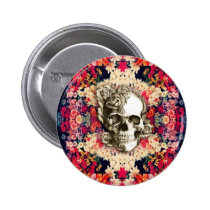 You are not here Day of the Dead floral art knappar