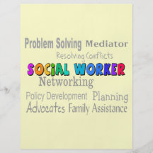 Yrkesmässig arbetsuppgiftdesign för socialarbetare flygblad designs