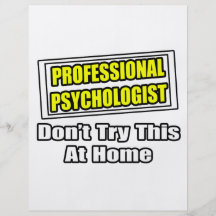 Yrkesmässigt psykolog… skämt custom flyer