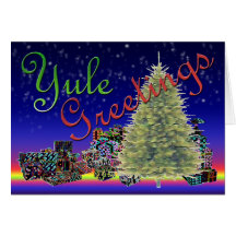 Yule hälsningar kort