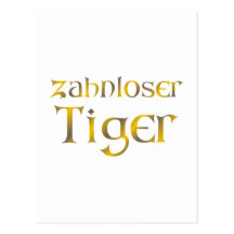 zahnloser Tiger Postkarten