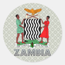 Zambia vapensköld klistermärke