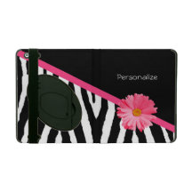 Zebra mönstrad rosa daisy med namn