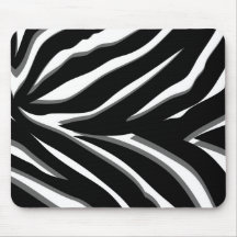Zebra tryck i svart & vit mus mattor