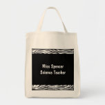 Zebra trycklärare toto hänger lös tote bags