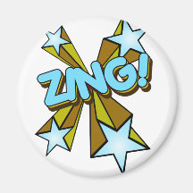 Zing Zap, powen!!! Magneter För Kylskåp