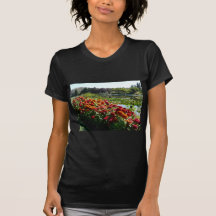 zinnias längs damm tshirts