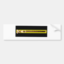 Zippersvartgult förkopprar 1bH MUSEET Zazzle Bildekaler
