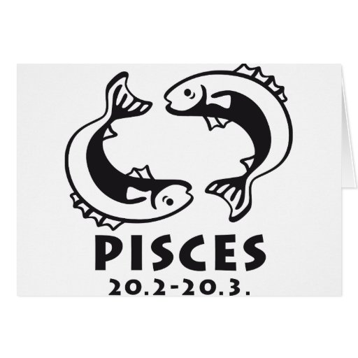 zodiac pisces grußkarte