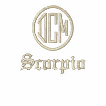 ZodiacMonograminitialer broderade damutslagsplatse