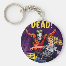Zombie - vintagefasatecknad nyckelringar
